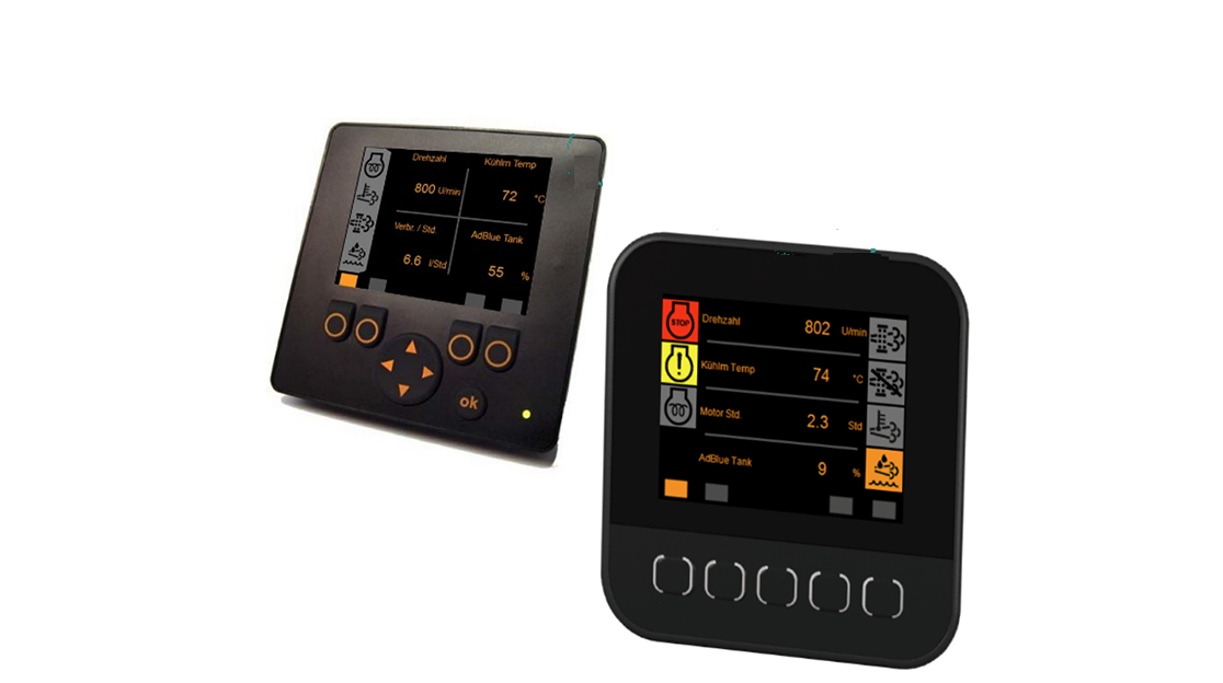 EngineMonitorPlus - Configurable Monitor for industrial engines with J1939 interface